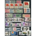 A group of China Peoples Republic stamps on stock sheets, mostly 1980s to 1990s, unmounted sets.