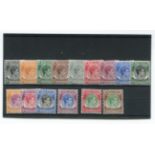 A collection of British Commonwealth stamps on stock cards, including Falkland Islands 1948 Silver