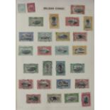 An album of foreign stamps up to 1940s with Belgian Congo, French colonies, Dutch Indies, China from