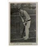 A collection of approximately 35 postcards relating to cricket, including printed postcards