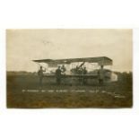 A collection of approximately 104 aviation postcards, including photographic postcards titled 'Mr