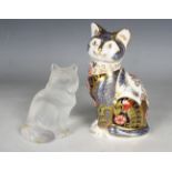 A Royal Crown Derby limited edition Imari Fireside Cat, circa 2005, for Peter Jones of Wakefield,