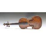 A violin with single piece back, bearing interior label detailed 'Antonius Stradivarius...',