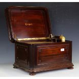 An early 20th century mahogany cased Vesper table-top gramophone, height 34cm, width 50cm, depth