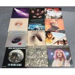 A collection of approximately one hundred and sixty LP records, including albums by Queen, Bad