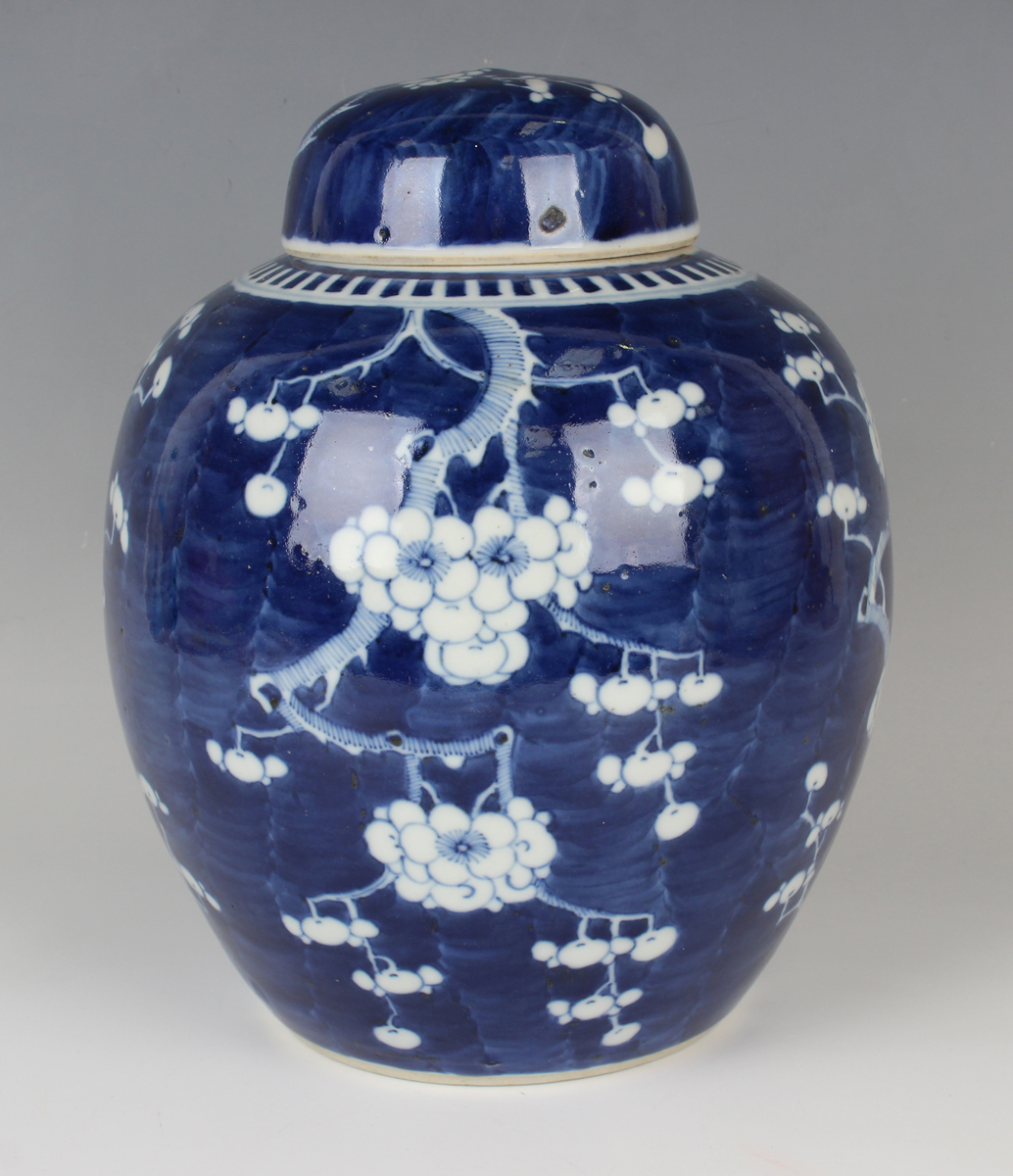 A Chinese blue and white porcelain ginger jar and cover, early 20th century, of typical ovoid - Image 7 of 7