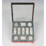 A set of Chinese Canton export mother-of-pearl gaming counters, mid to late 19th century, each