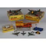 A small collection of Dinky Toys models, comprising No. 719 Spitfire MK11, No. 721 Stuka, No. 17m