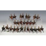 A Britains No. 182 11th Hussars lead figure set, boxed, and a collection of Britains Hussars on