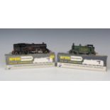 A Wrenn gauge OO/HO W2218 2-6-4 tank locomotive 80033, BR black, and a W2207 0-6-0 tank locomotive