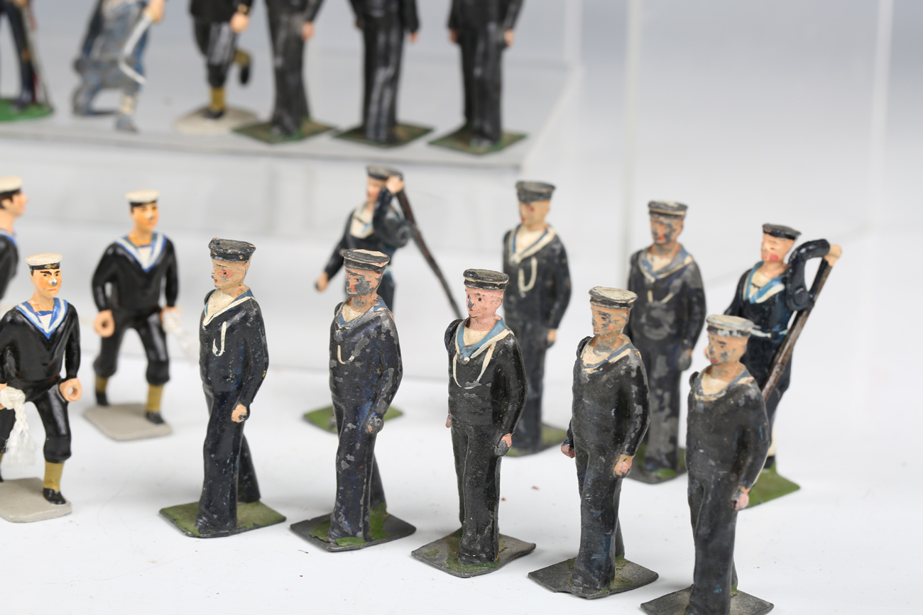 A collection of Britains lead and other diecast naval figures, including officers, petty officers - Image 11 of 13