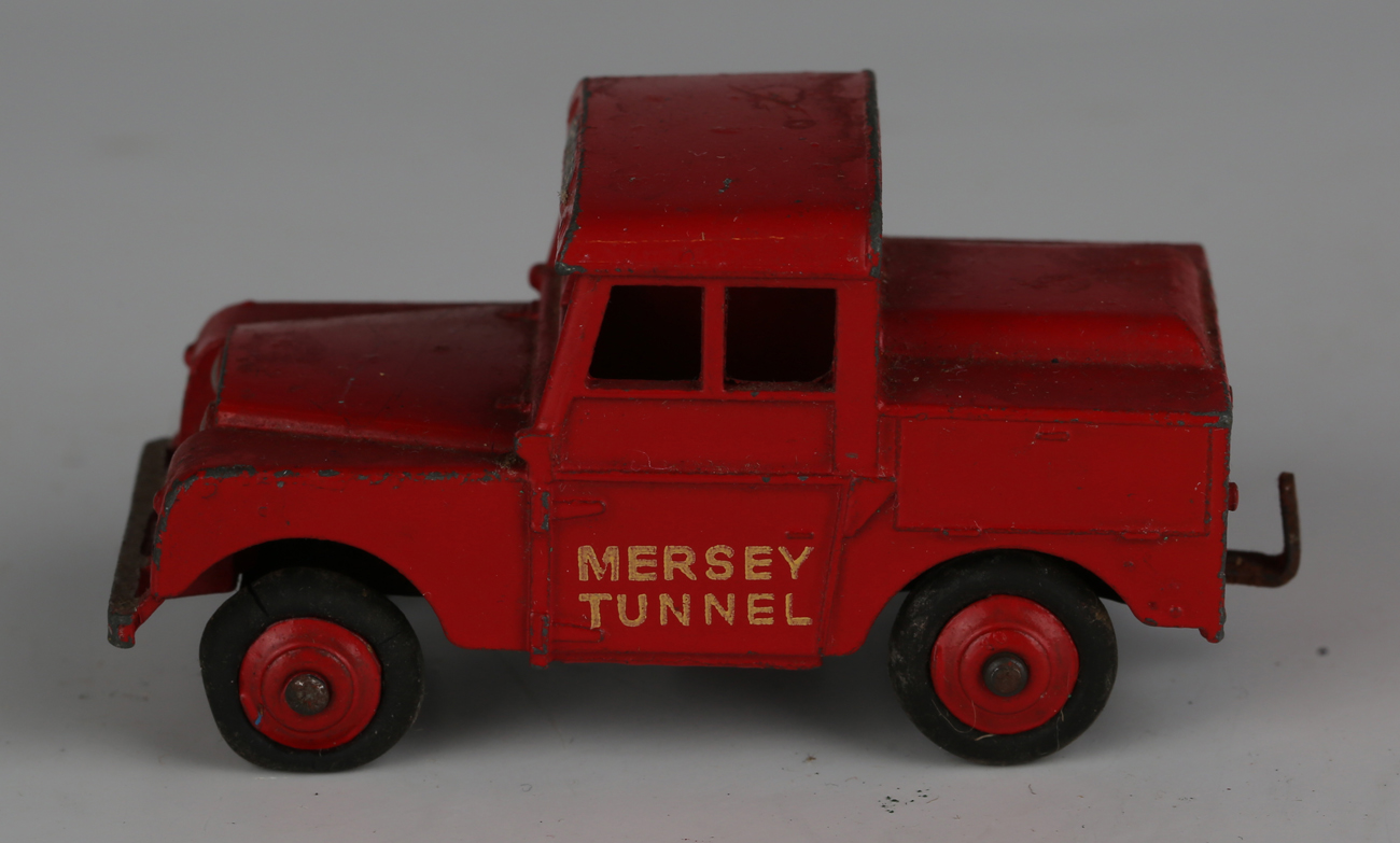 Seven Dinky Toys, comprising No. 420 forward control lorry, red with green wheels, No. 253 Daimler - Image 2 of 8