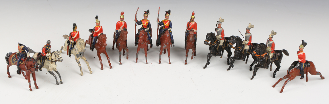 A collection of lead figures, including Highland 'plug head' soldiers and Life Guards, together with - Image 9 of 14