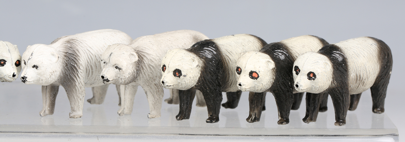 Nineteen Crescent Toys lead figures of panda bears (some surface marks).Buyer’s Premium 29.4% ( - Image 3 of 6