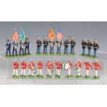 Three Britains figure sets, comprising No. 7303 US Marine Corps, No. 7305 US Marine Corps with