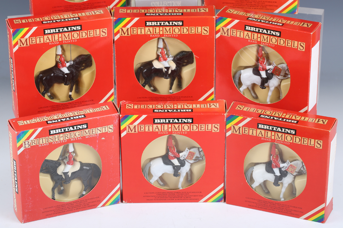 A small collection of Britains figure sets, including four No. 7230 Lifeguard mounted, four No. 7247 - Image 3 of 16
