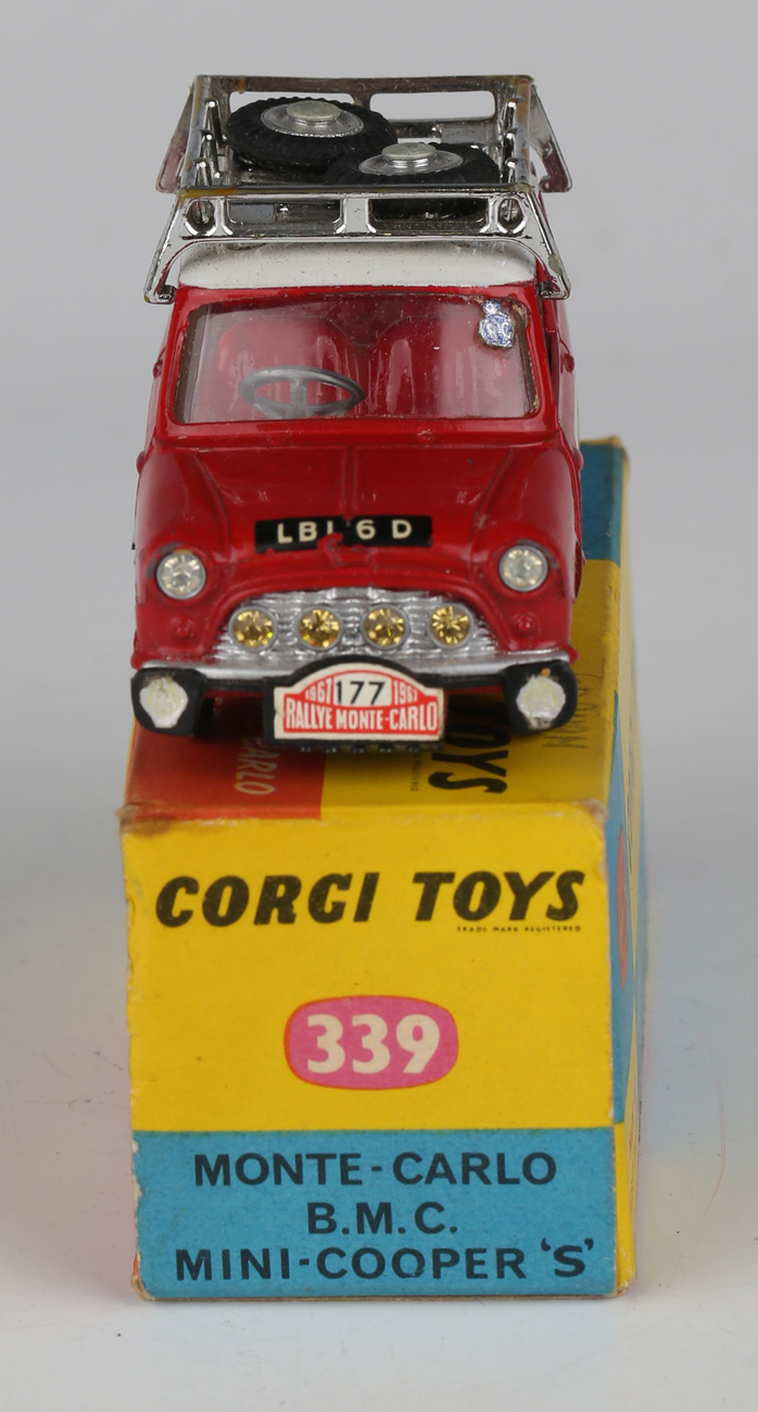 A Corgi Toys No. 339 Monte Carlo BMC Mini Cooper S, boxed (paint chip to bonnet and rubbing, box - Image 7 of 7
