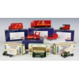 A collection of diecast vehicles, including a Corgi No. 60007 Cadbury truck set and play mat, a