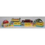 Four Corgi Toys vehicles, comprising No. 247 Mercedes-Benz 600 Pullman, No. 233 Heinkel economy car,