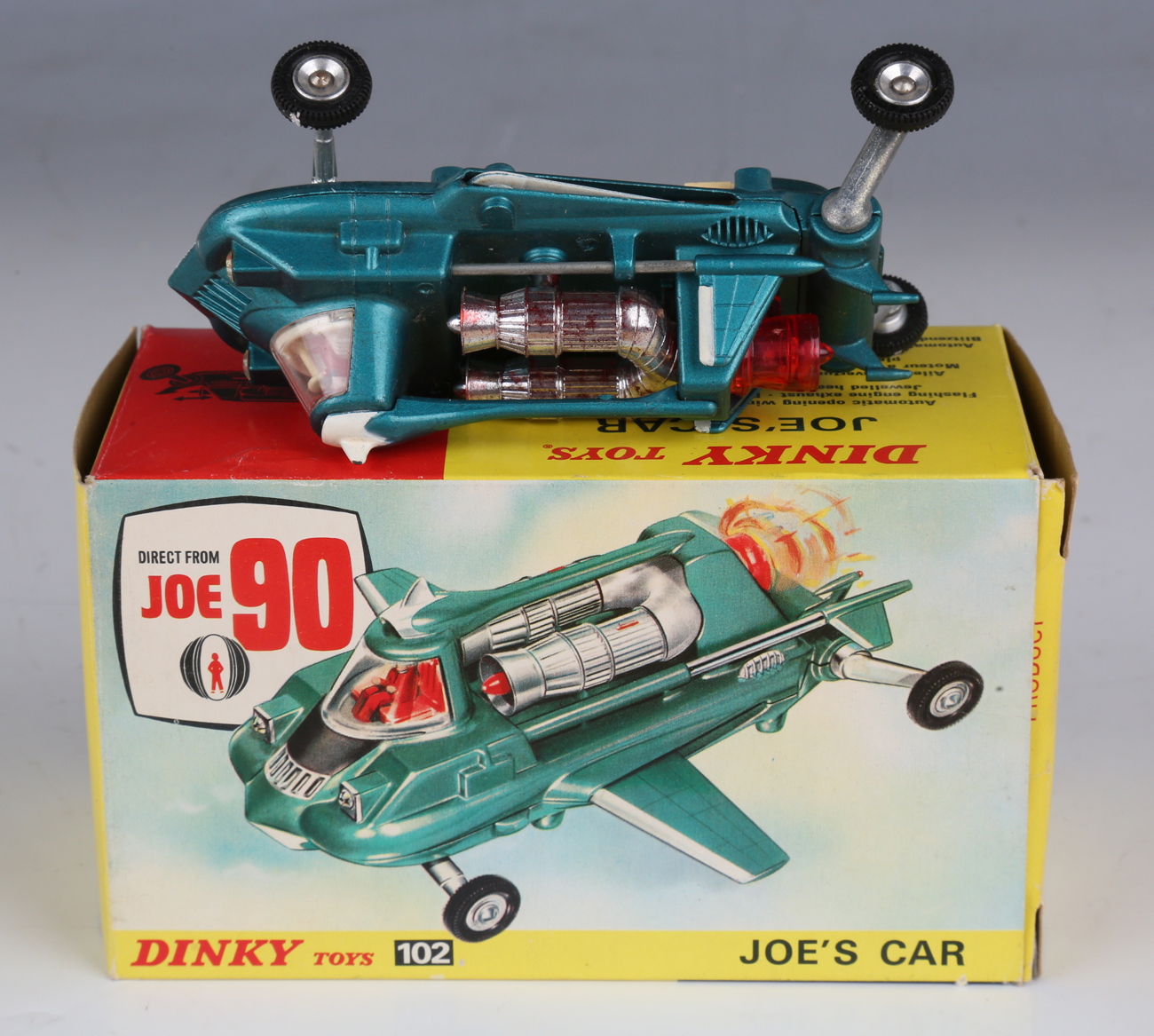 A Dinky Toys No. 102 Joe's Car, boxed with diorama, polystyrene stand and instructions (box - Image 6 of 11