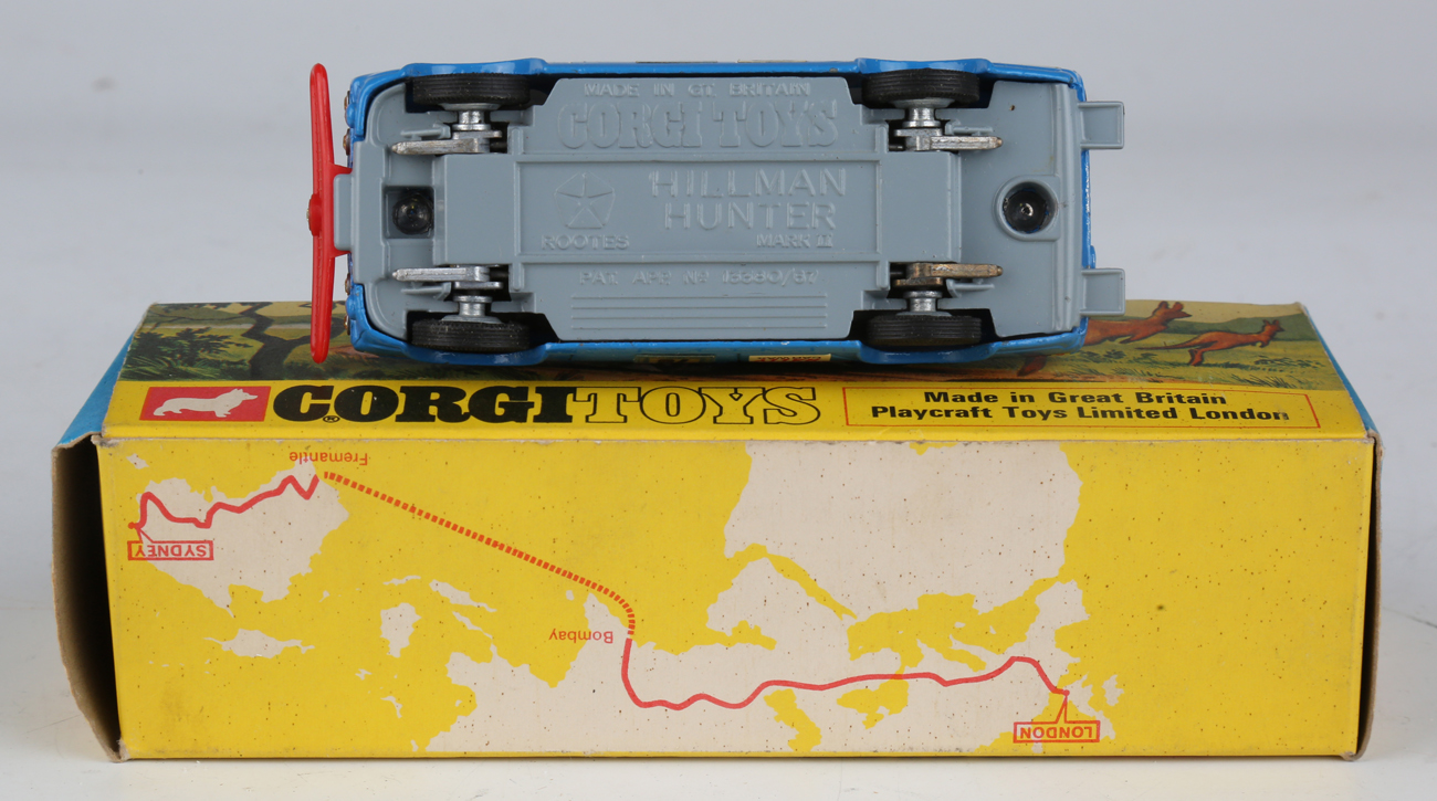 A Corgi Toys No. 302 Hillman Hunter, within a window box (lacking kangaroo, box creased, window - Image 3 of 21