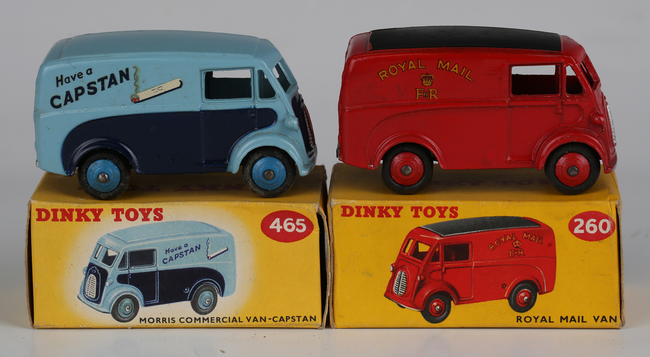 A Dinky Toys No. 465 Morris commercial van 'Capstan' and a No. 260 Morris van 'Royal Mail', both - Image 5 of 7