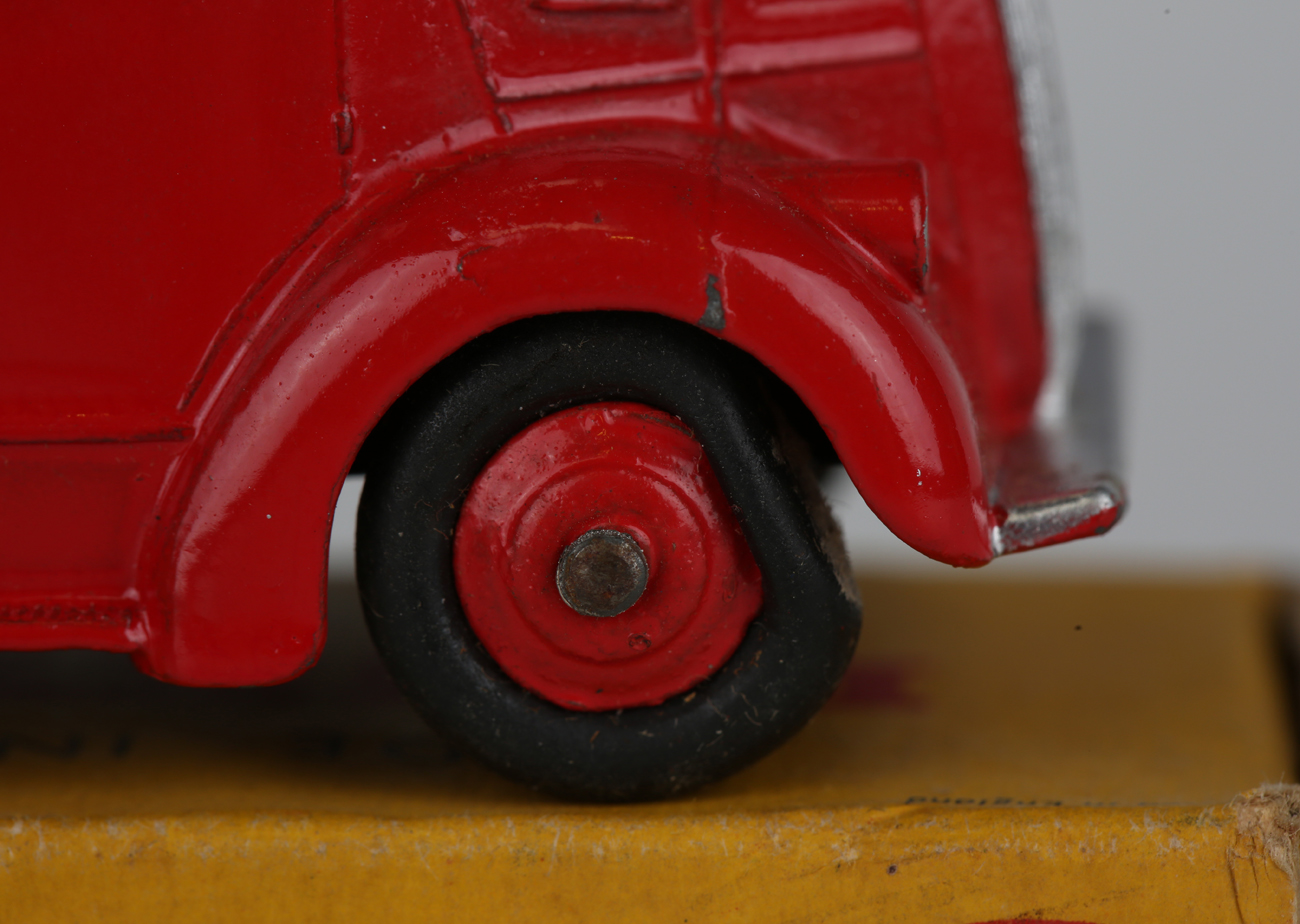 Five Dinky Toys Trojan vans, comprising No. 450 'Esso', No. 451 'Dunlop', No. 454 'Cydrax', No. - Image 6 of 7