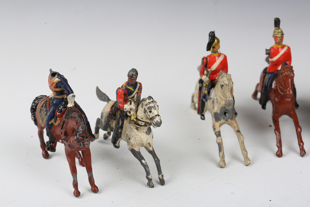 A collection of lead figures, including Highland 'plug head' soldiers and Life Guards, together with - Image 6 of 14