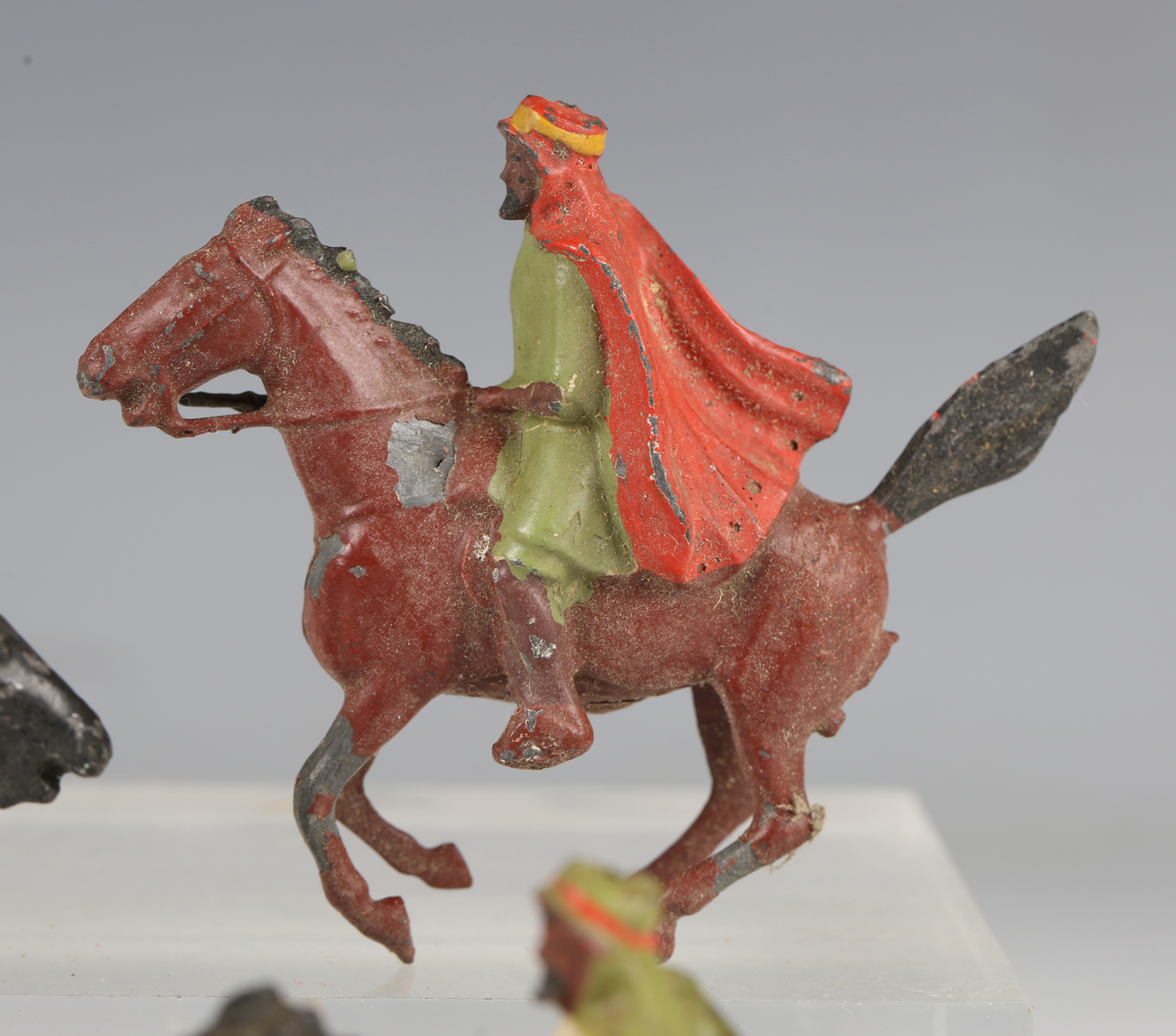 A small collection of Britains lead figures of Arabs, comprising five riding horses, three riding - Image 2 of 7