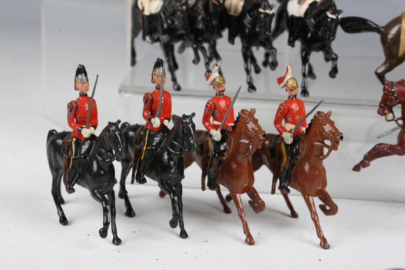 A collection of Britains lead soldiers, including lancers, Life Guards and a No. 66 13th Duke of - Image 8 of 10