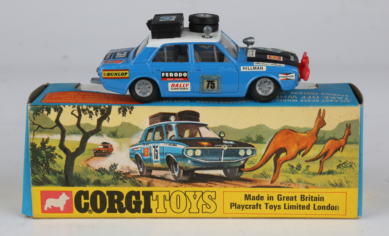A Corgi Toys No. 302 Hillman Hunter, within a window box (lacking kangaroo, box creased, window - Image 6 of 21