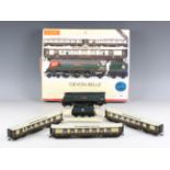 A Hornby gauge OO R.2568 Devon Belle train pack and an R.4251 Devon Belle coach pack, both boxed