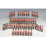 A good collection of Britains lead figures of British foot guards and bandsmen (playwear, paint