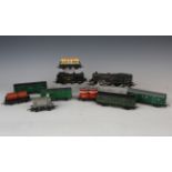 A Wrenn gauge OO/HO 2-6-4 tank locomotive 80033 and eight items of goods rolling stock, twelve