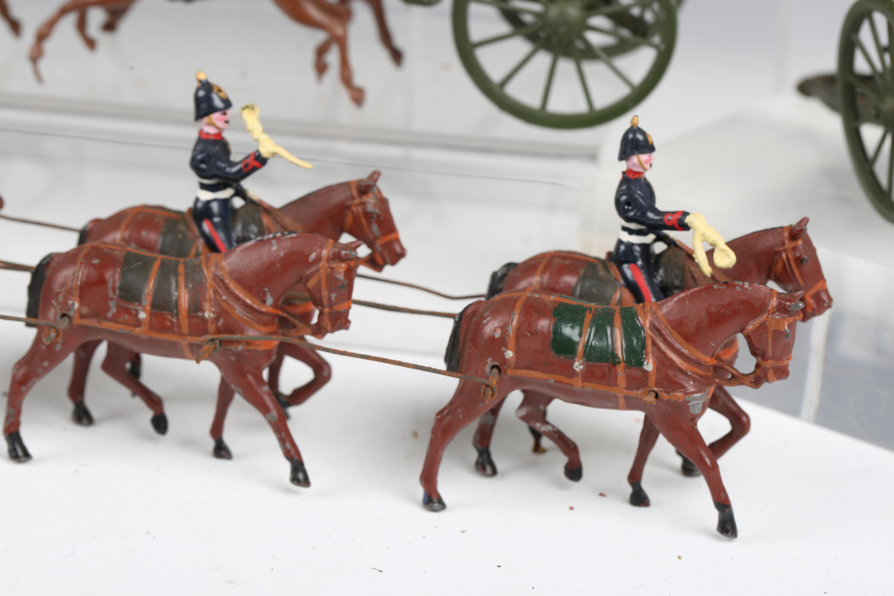 Four Britains lead horse-drawn field guns, a horse-drawn RAMC wagon, tents, two boxes and a box - Image 7 of 13