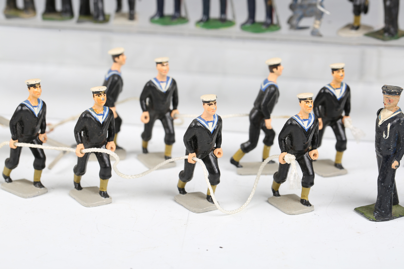 A collection of Britains lead and other diecast naval figures, including officers, petty officers - Image 10 of 13