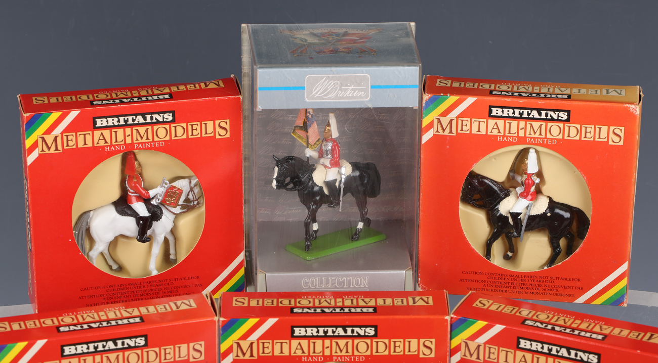 A small collection of Britains figure sets, including four No. 7230 Lifeguard mounted, four No. 7247 - Image 4 of 16