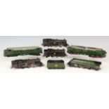 A small collection of Hornby Dublo three-rail items, including locomotives 'Sir Nigel Gresley', '