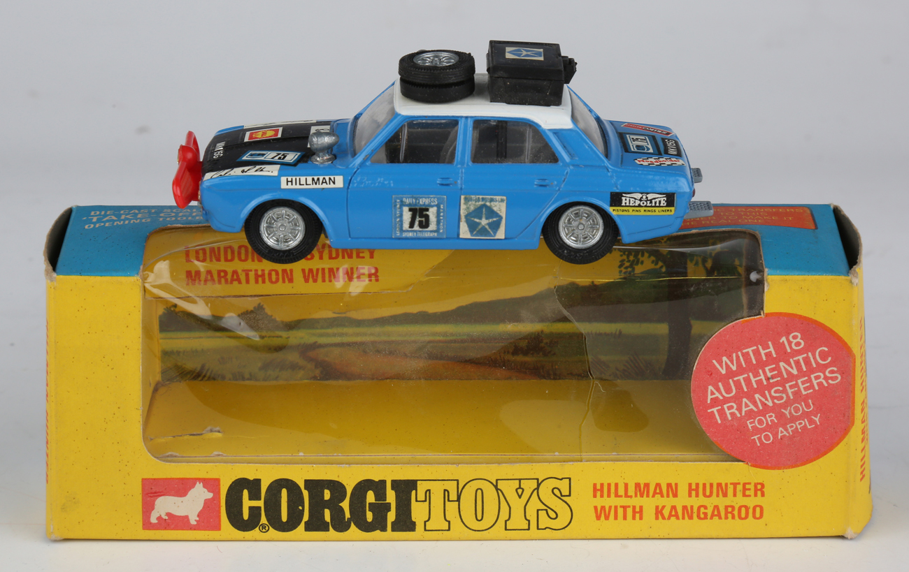 A Corgi Toys No. 302 Hillman Hunter, within a window box (lacking kangaroo, box creased, window - Image 8 of 21