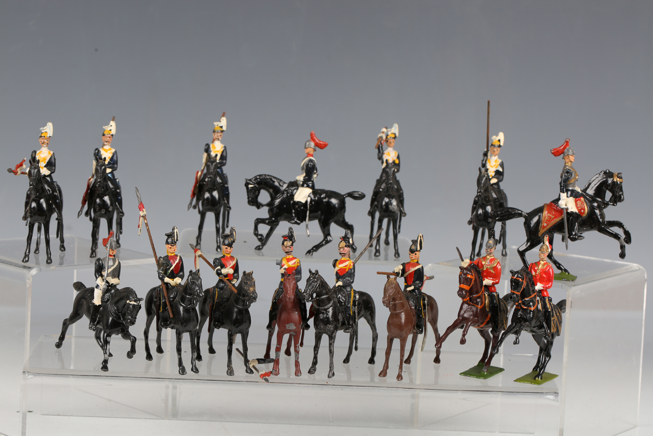 A collection of Britains lead soldiers, including lancers, Life Guards and a No. 66 13th Duke of - Image 5 of 10