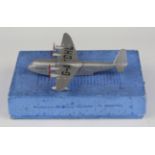 A pre-war Dinky Toys No. 60r Empire Flying Boat Canopus within a No. 60r Cambria box (fatigue, box