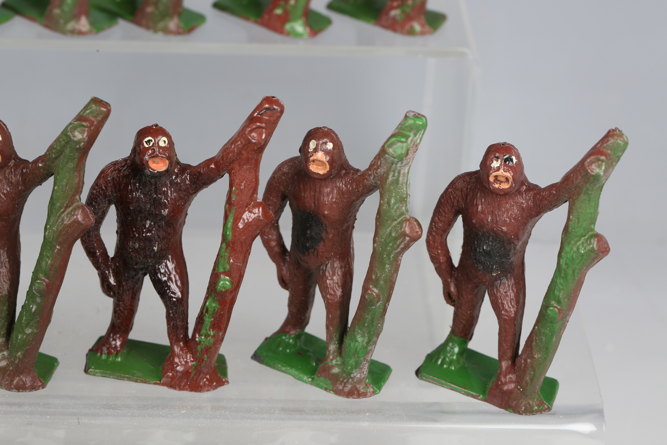 Twenty-five Crescent Toys lead figures of gorillas with treestumps.Buyer’s Premium 29.4% ( - Image 5 of 7