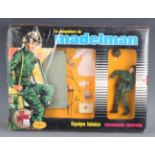 A Spanish Madelman No. 524 Enfermera Campaña action figure set, boxed with cellophane (cellophane