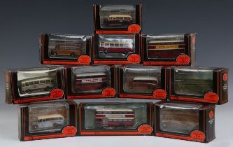 A collection of Exclusive First Edition buses, coaches and commercial vehicles, including a No.