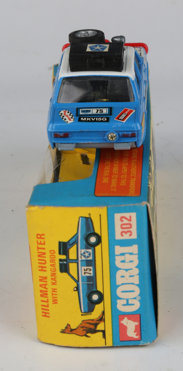 A Corgi Toys No. 302 Hillman Hunter, within a window box (lacking kangaroo, box creased, window - Image 5 of 21