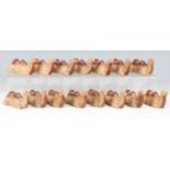 Sixteen Crescent Toys lead figures of camels.Buyer’s Premium 29.4% (including VAT @ 20%) of the