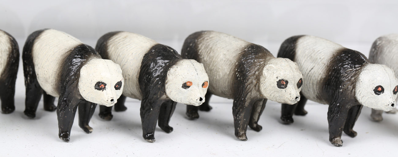 Nineteen Crescent Toys lead figures of panda bears (some surface marks).Buyer’s Premium 29.4% ( - Image 6 of 6