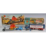 A Corgi Toys Gift Set No. 27 machinery carrier with Bedford tractor and Priestman Cub shovel,