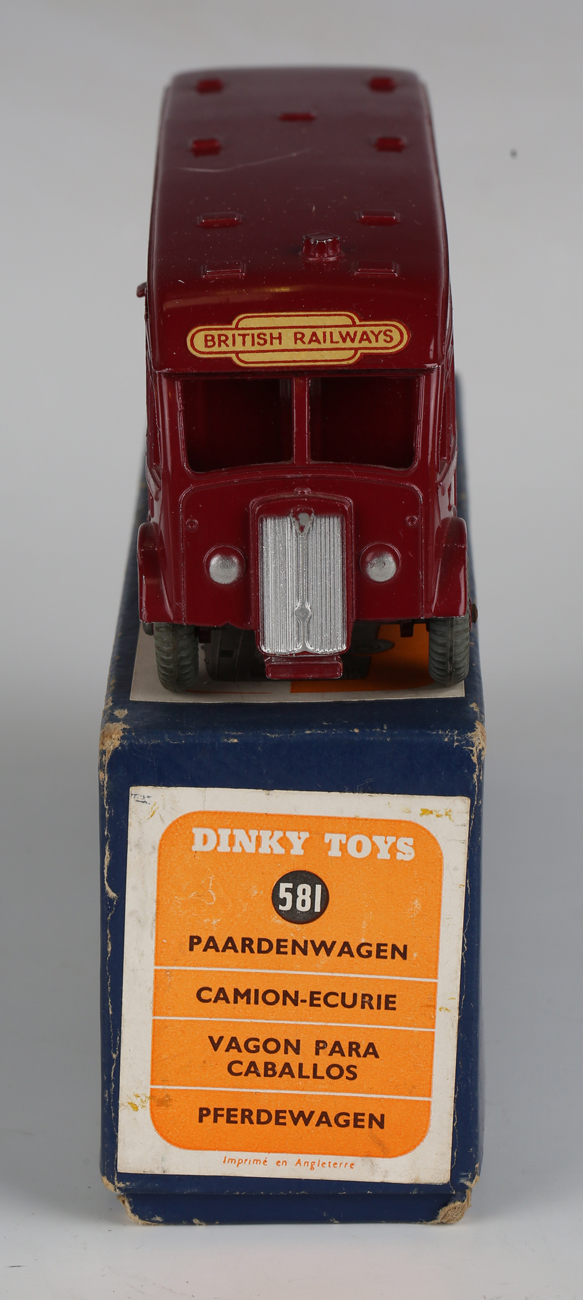 A Dinky Toys No. 581 horse box, boxed, and a No. 963 road grader with card stand and plastic - Image 19 of 20