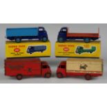 A Dinky Toys No. 431 Guy 4-ton lorry, duo blue, and a No. 433 Guy flat truck with tailboard, blue